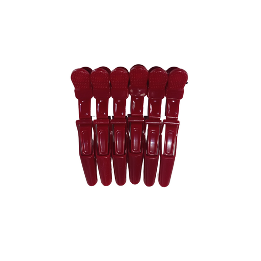 PINZAS SEPARADORA CABELLO TIPO COCODRILO SET X 6 UNIDADES